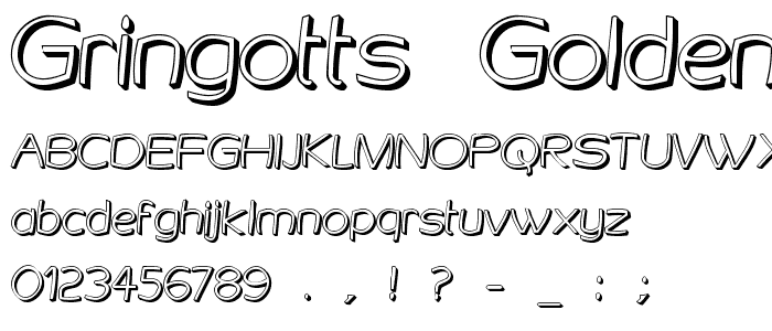 Gringotts Golden font